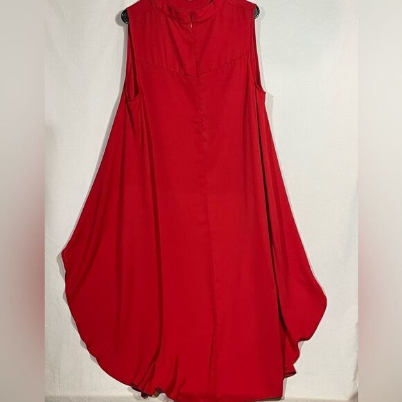 Impulsive bright red mullet top - Picture 2 of 7